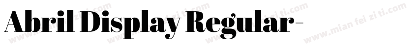 Abril Display Regular字体转换